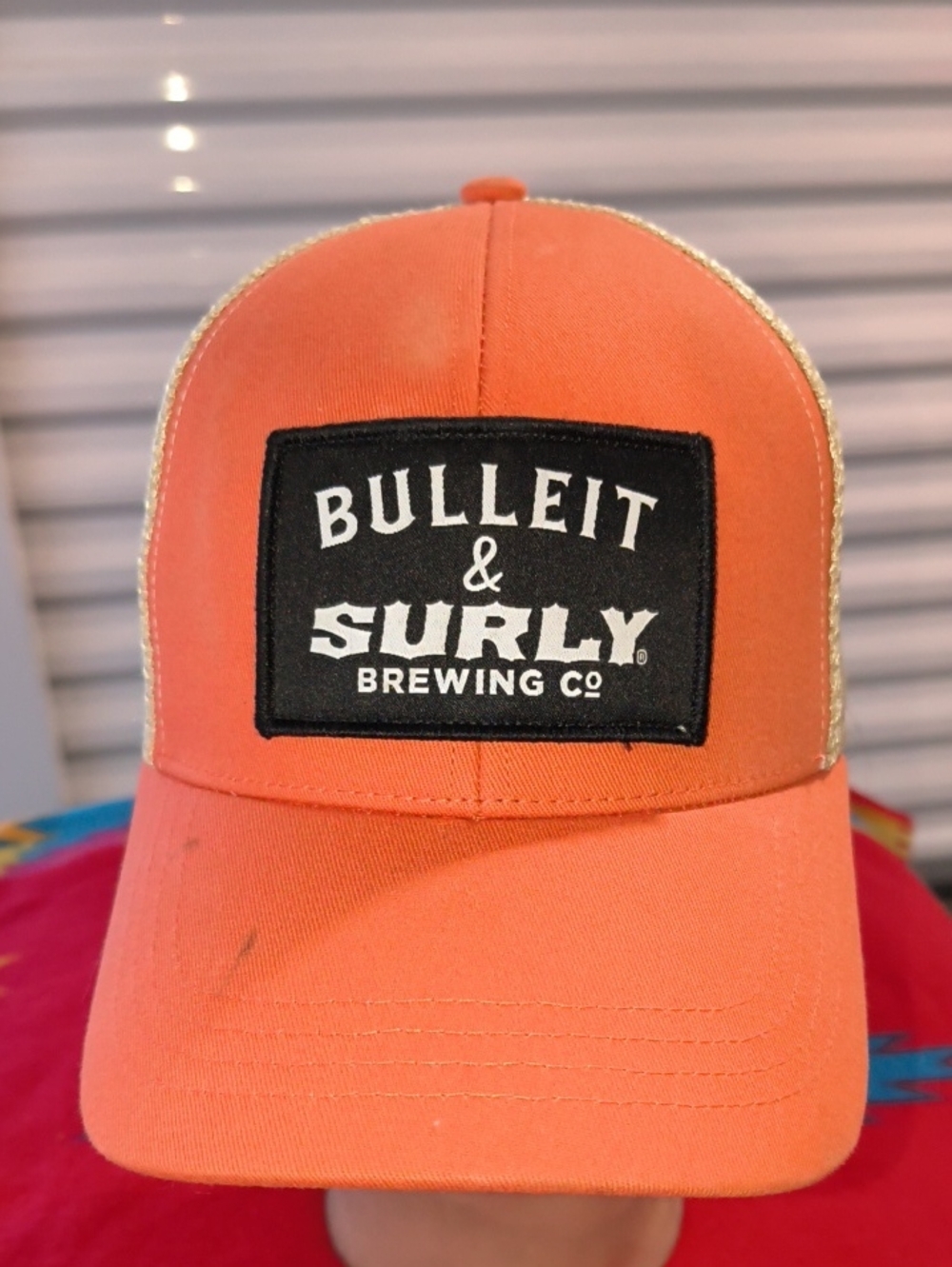 Bulleit & Surly Brewing Co Stitched Patch Trucker Mesh Snapback Hat Cap